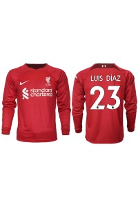 Liverpool Luis Diaz #23 Fotballdrakt Hjemme Klær 2022-23 Lange ermer